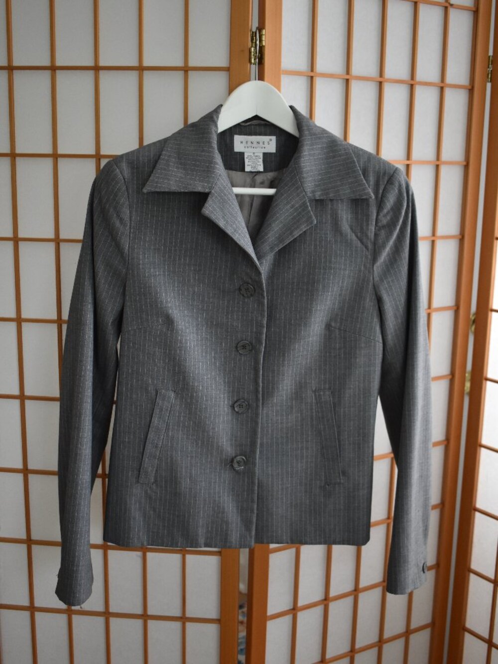 Hennes Collection   gray with pinstripes blazer